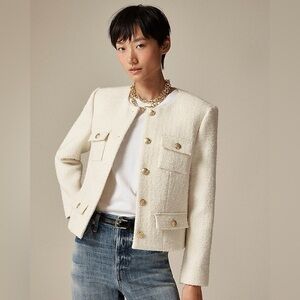 J. Crew Isabelle Lady Jacket in Cream Tweed